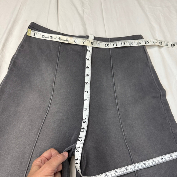 DO by Dee Ocleppo Anna High Rise Wide Leg Pants Gray Pull On Pin Tuck Women’s M - Picture 6 of 16